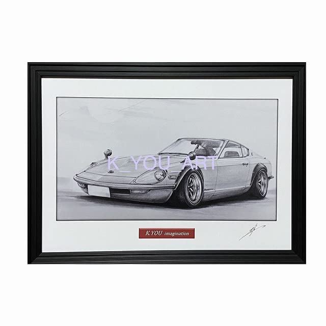 車の鉛筆画 木製フレーム付き Amazon.co.jp: 【 名車 ・ 旧車 イラスト 】日産 フェアレディ